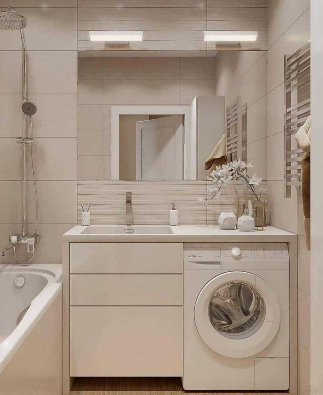Дизайн Маленькой Ванной С Туалетом И Стиральной Машиной