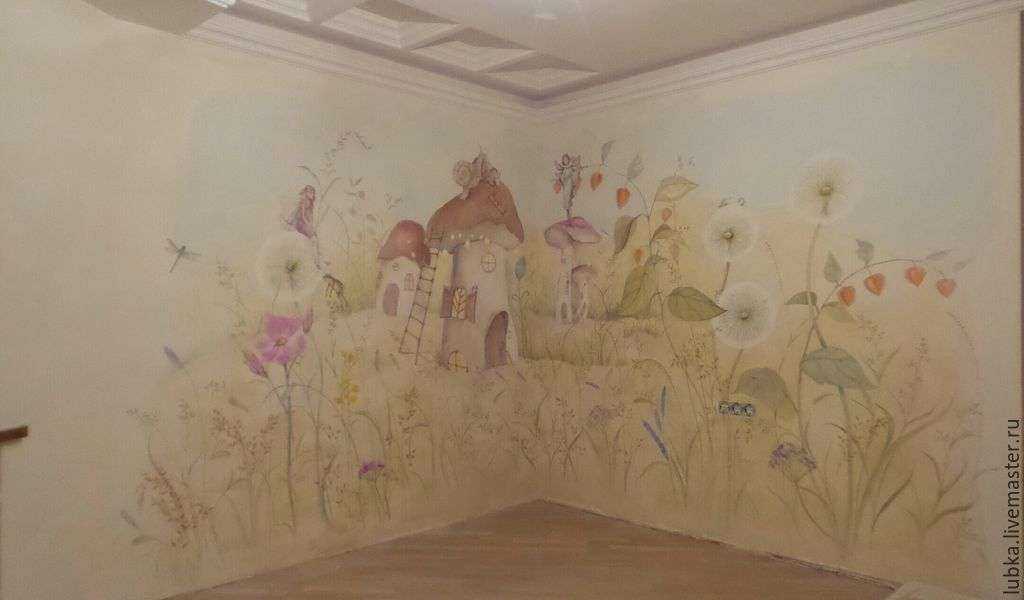 Рисование акриловыми красками по стенам