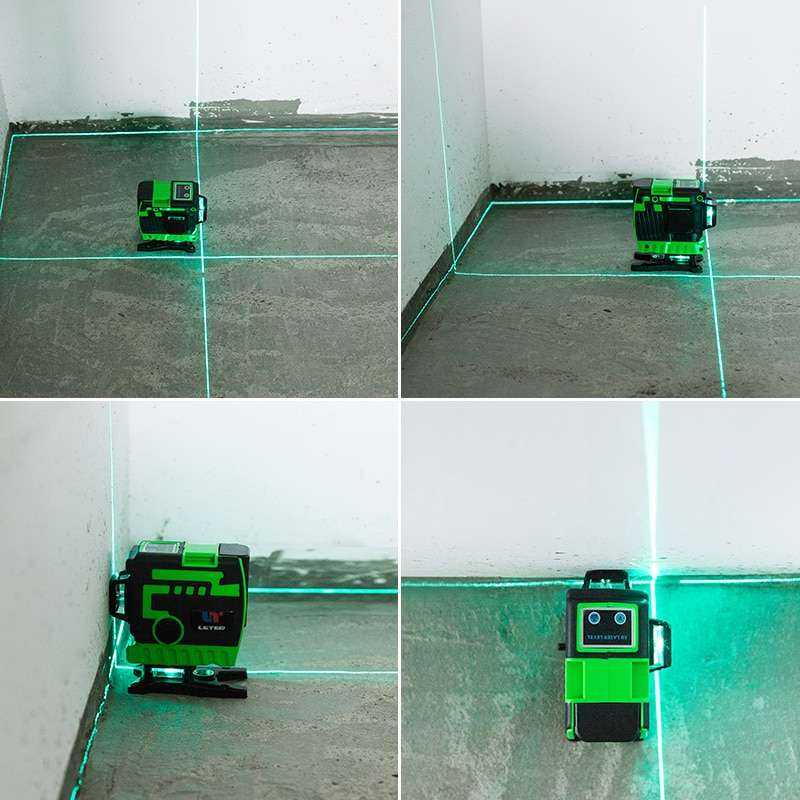 Разметка фундамента с помощью лазерного нивелира или уровня