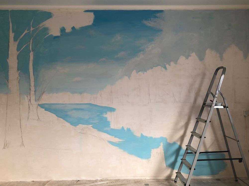 Роспись стен акриловыми красками: что нужно учесть