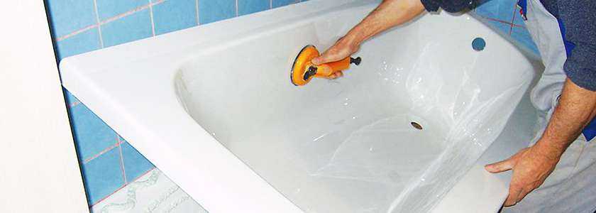Как заделать скол на эмалированной ванне - порядок работ