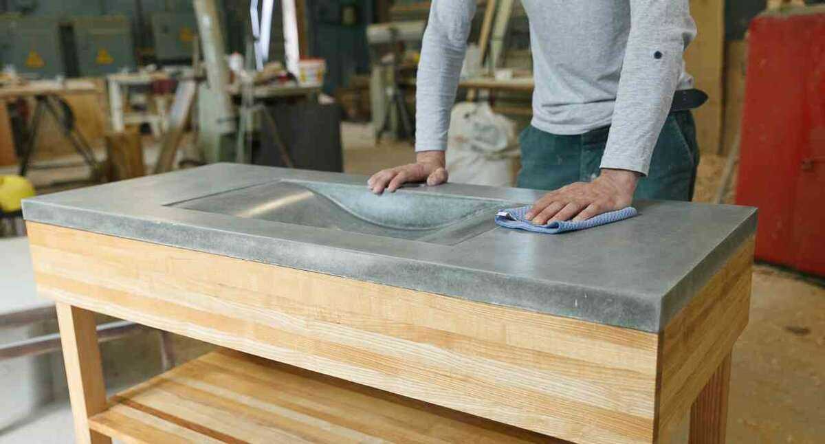 Столешница из бетона своими руками: пошаговая инструкция
