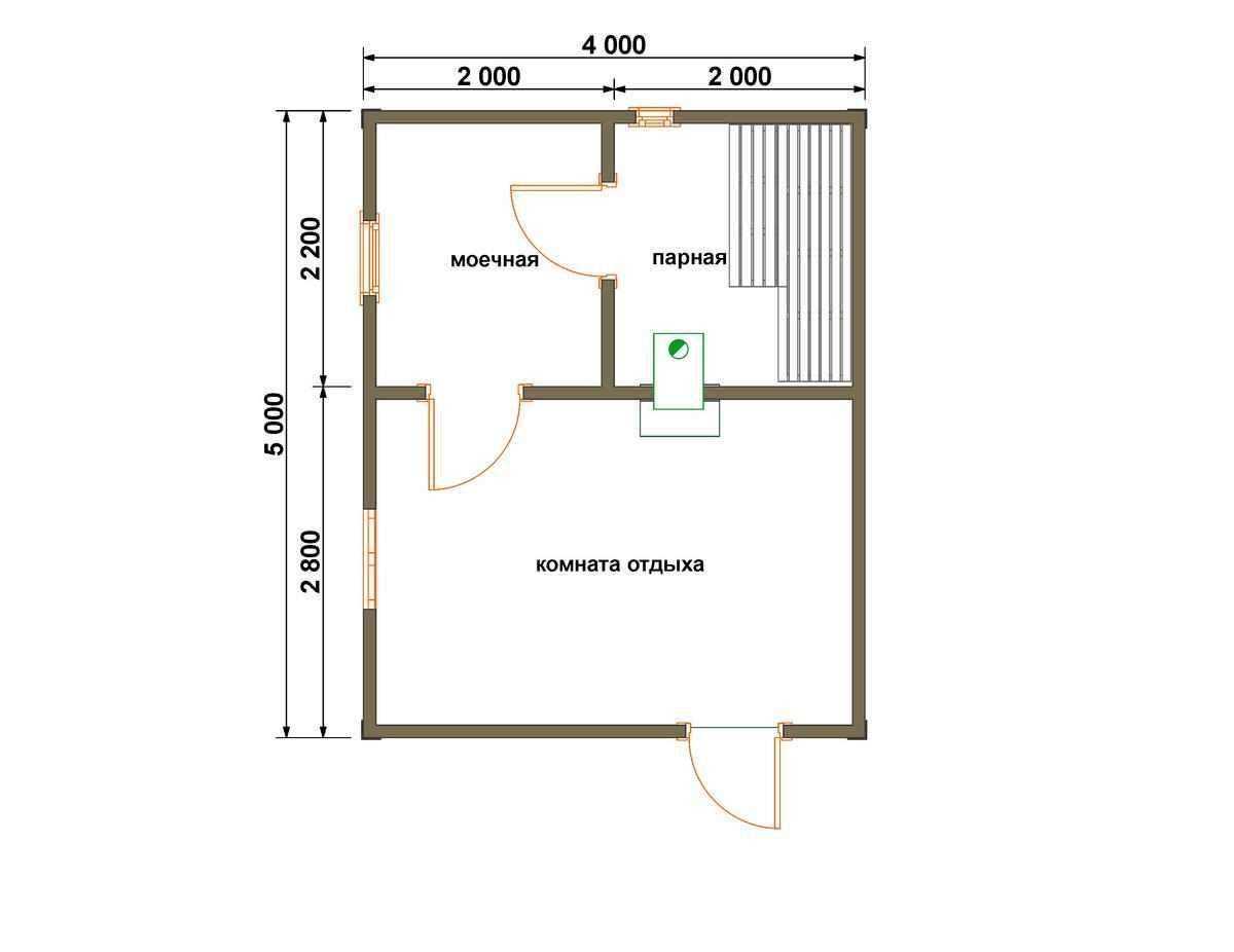 Баня 3 на 3: внутри, с размерами, мойка и парилка отдельно, двухэтажная и с мансардой, с комнатной отдыха, а также размеры 3х4 и 4х4