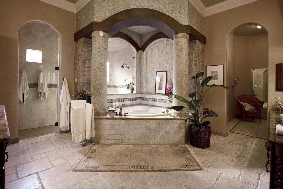 Ванная комната в греческом стиле привлекает многих В чем заключаются особенности дизайна и планирования интерьера ванной в таком стиле, плитку с каким орнаментом стоит приобрести