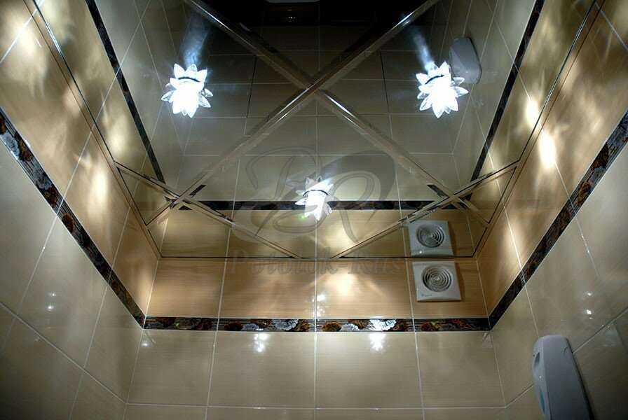 Зеркальная плитка в ванной комнате: фото дизайна, особенности отделки и ухода за помещением