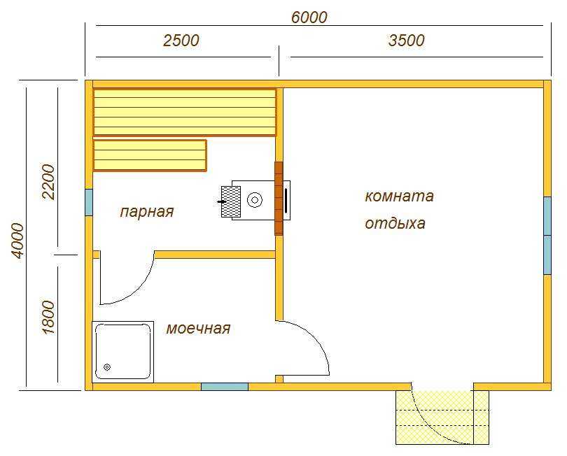 Проект бани площадью 4х6 (96 фото): схема каркасной конструкции с верандой и террасой метражом 4 на 6, сколько кубов леса надо на размер 6х4