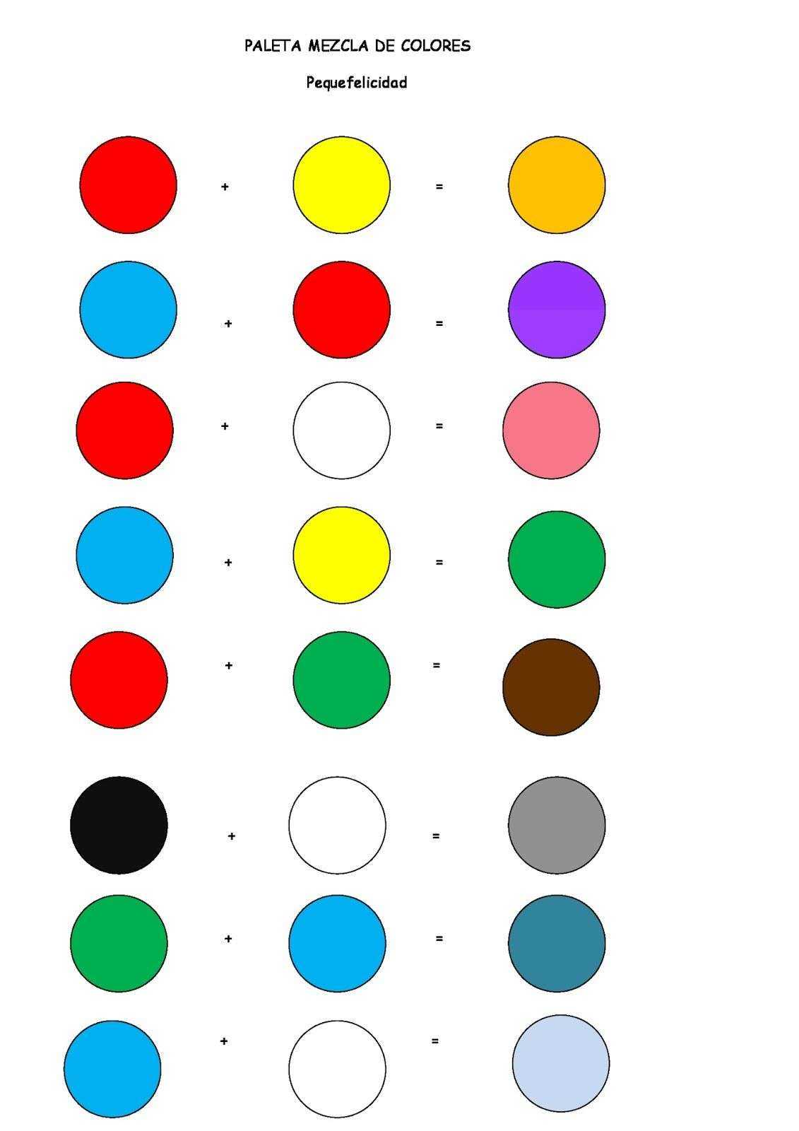 Смешивание цветов для получения нужного цвета + таблица