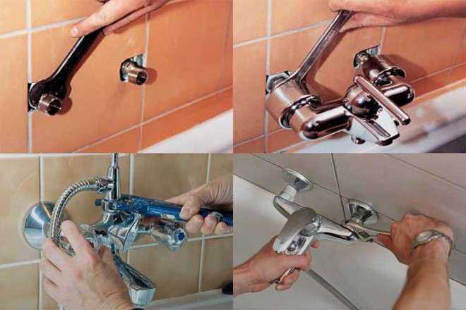 Монтаж смесителя в ванной - доступная инструкция
