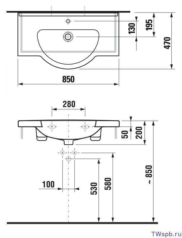 Как выбрать оптимальный размер раковины в ванную комнату