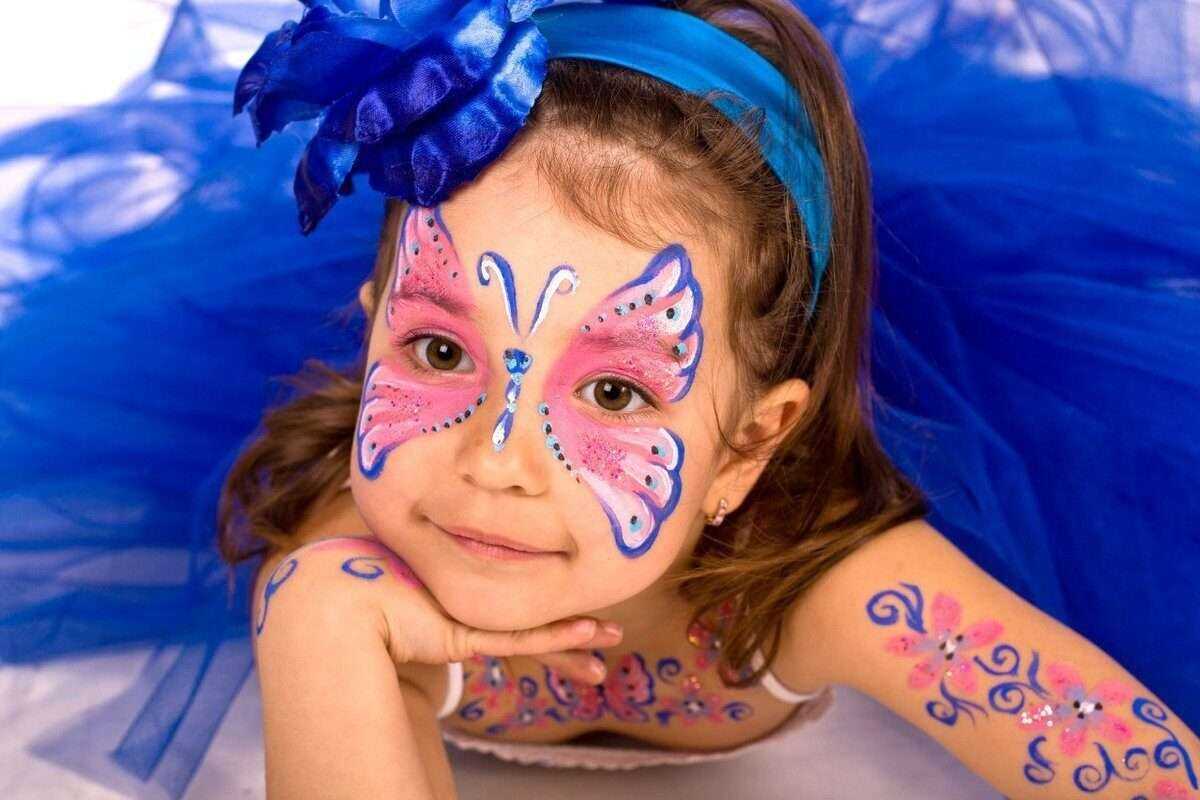 Рисунки на лице для детей красками, карандашом: фото пошагово