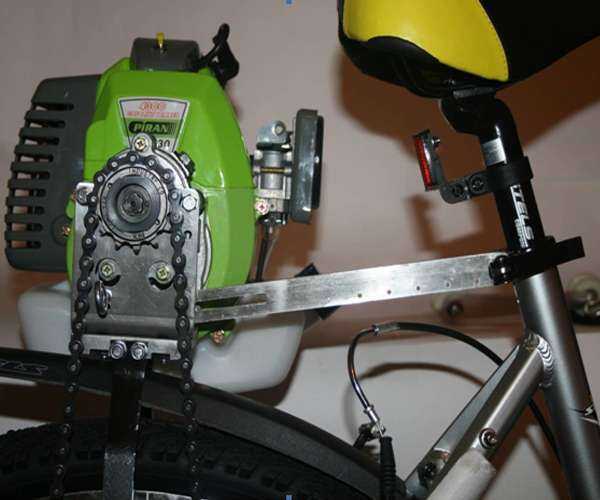 Велосипед с мотором от триммера — изготовление и сборка
