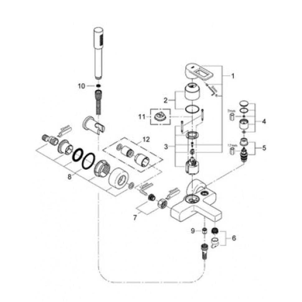 Ремонт кнопочного (вытяжного) переключателя душа в смесителе | производство профсан