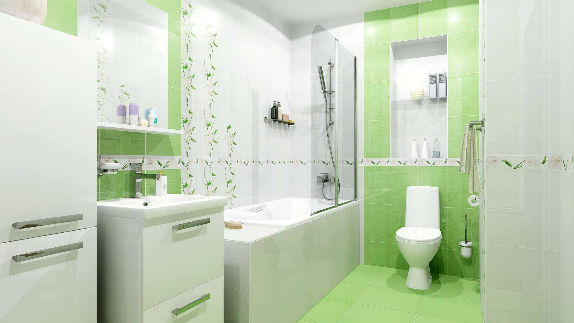 Плитку для маленькой ванной комнаты нужно выбирать с осторожностью, чтобы визуально не сузить и без того крохотное пространство На какие фото плитки с дизайном маленькой ванной стоит ориентироваться