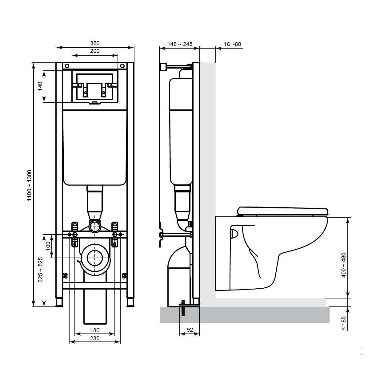 Эргономика ванной комнаты: удобное расстояние от унитаза до стены, высота установки ванны и раковины