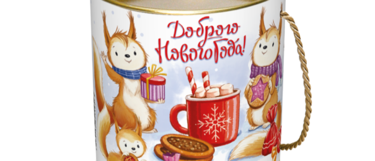 детские сладкие новогодние подарки в тубе в Москве